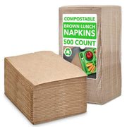 Stock Your Home 500 / 5.5" x 6.5" / brown Disposable Napkins