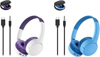 Belkin SoundForm Mini 2 Bluetooth Kids Headphones, On Ear, 55H Battery Life - 2PK Bundle