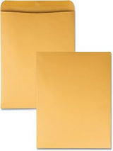 Quality Park Catalog Envelopes, 12x15.5 Inches, Gummed Closure, Brown Kraft Mailing Envelopes for Legal or Letter Size Papers, 100/Box (QUA41967)
