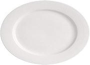 CAC China HMY-12 Harmony Porcelain Oval Platter, 10-3/4" by 8" by 1", Super White (Box of 24)