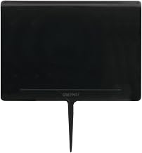 HUBERT Write-on Wipe-Off Spear Tag Black Plastic Heat Resistant Blank -3 1/2" L x 2 1/2" H