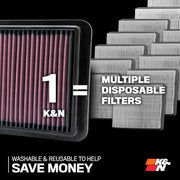 K&N (Pack of 6) / Standard / 1 Air Filters