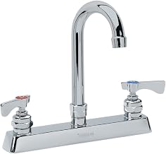 Krowne Royal Series 8" Center Deck Mount Faucet, 6" Gooseneck Spout, 15-501L