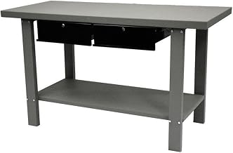 Automotive Steel Workbench W/ 2 Drawers, 59" W x 25-1/2"D, Gray
