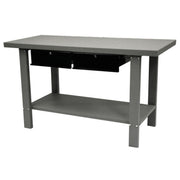 Automotive Steel Workbench W/ 2 Drawers by Homak – 25.5"L x 59"W x 34"H, Steel, Gray, Model GW00550170