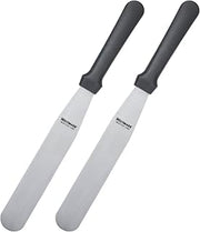 Westmark 2 professional Spreader palettes/Pastry Knives Master Line – Straight and flexible, blade size 3 x 18 cm, length 30 cm – black/silver, 312122E3