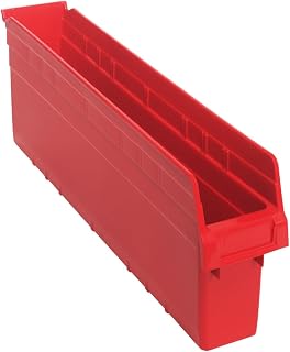 QUANTUM STORAGE SYSTEMS QSB805RD STORE-MAX Part Organizer Red Bins 24" L x 5" W x 8" H 16 Pack