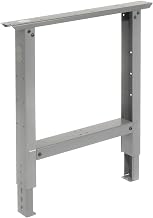 Global Industrial Adjustable Height C-Channel Leg for Workbench, Gray