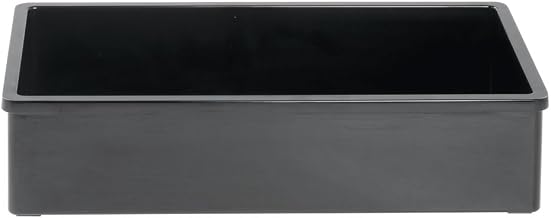 HUBERT Serving Bowl Rectangular Black Plastic Melamine - 12" L x 7" W x 3" H