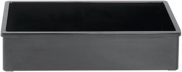 HUBERT Serving Bowl Rectangular Black Plastic Melamine - 12" L x 7" W x 3" H