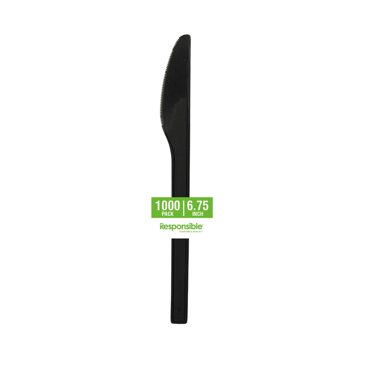 Responsible Products 6.75" Knives Black (1000 Count) / Black / Modern Knives