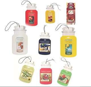 Yankee Candle Car Jars 5 Assorted Fruit Variety Scents Paperboard Bundle (Fruit)