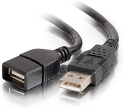 C2G 52107 USB A to A Long USB Extension Cable, 6.56 Feet (2 Meters), Black