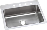 Elkay DSESR127224 Dayton Single Bowl Dual Mount Stainless Steel Sink, 27 x 22 x 8.0625"