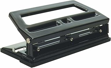 Charles Leonard 3 Hole Heavy Duty Paper Punch, 40 Sheet Capacity, Black, (90300)