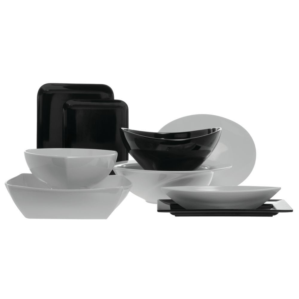 Square Serving Bowl 167 oz White Melamine - 13 1/4"L x 13 1/4"W x 3 1/2"H by HUBERT – 13.25 x 13.25 x 3.5 inches, 167.0 ounces, Melamine, White, Model 6514-W