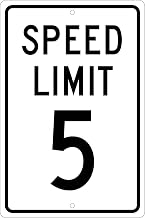 Speed Limit 5, Aluminum Sign, .063mm Thick