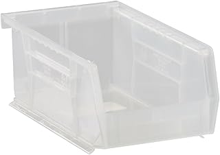 QUANTUM STORAGE SYSTEMS QUS220CL Plastic Ultra Stack and Hang Bin - 24 Count Storage Bin, Clear, Crystal Clear, Material: Plastic