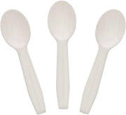 AmerCareRoyal Unwrapped Disposable Polystyrene Plastic Taster Spoons for Samples, Restaurants and Catering, 3", White, Pack of 3000