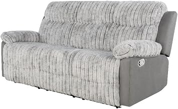 Glory Furniture Plush G00925A-RS 3 Seaters Sofa W/Table W/Led Belt Gray