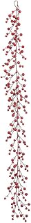 6ft Artificial Rosehip Garland -Red (Pack of 12)