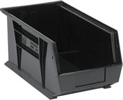 QUANTUM STORAGE SYSTEMS QUS240BR Ultra Stack & Hang Recycled Plastic Heavy Duty Part Organizer Black Bins 15" L x 9" W x 7" H 12 Pack