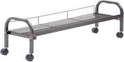 HUBERT Mobile Deli Display Bunk 1-Tier Espresso Metal - 47"L x 13 3/4"W x 13 1/2"H