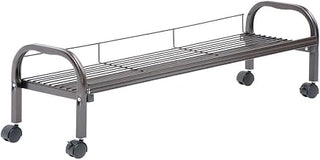HUBERT Mobile Deli Display Bunk 1-Tier Espresso Metal - 47"L x 13 3/4"W x 13 1/2"H