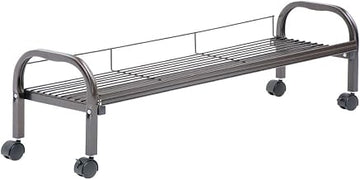 HUBERT Mobile Deli Display Bunk 1-Tier Espresso Metal - 47"L x 13 3/4"W x 13 1/2"H