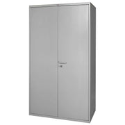 All-Welded Heavy Duty Storage Cabinet by Global Industrial – 48" W x 24" D x 84" H, Alloy Steel, Grey, Model GM6SC8484-4HG