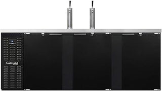 KC90 Keg Cooler 90" W, Five Keg Capacity & Black Exterior