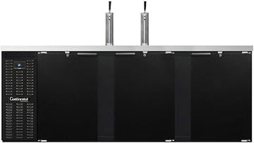 KC90 Keg Cooler 90" W, Five Keg Capacity & Black Exterior