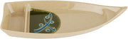 G.E.T. 136-TD, Traditional Collection, Brown 10 oz. 2-Compartment Boat Melamine Plates 10.5" x 4.75" (Pack of 12)