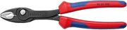 KNIPEX TwinGrip Slip Joint Pliers black atramentized, with multi-component grips 200 mm 82 02 200 SB
