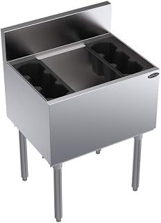 Krowne Metal KR18-24DP Royal 1800 Series Underbar Ice Bin/Cocktail Unit 24"W x 19"D 100lb Capacity