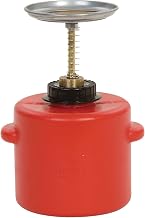 Eagle P-712 Plunger Polyethylene Safety Can, 2 Quart Capacity, Red