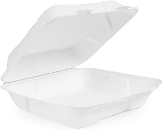 Vegware Plant-Based Compostable 10in Bagasse Clamshell (Case of 200)