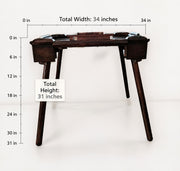 Mesa de Domino Madera/Wood Domino Table/Dominos Set for Adults. Father's Day/Mother's Day/Valentines/Birthday/Anniversary/Dia del Padre/Regalo de Navidad (Trinidad & Tobago) by