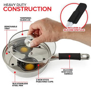 Modern Innovations 2 Egg Cups Pan / Silver / 2.0 cups Egg Poachers