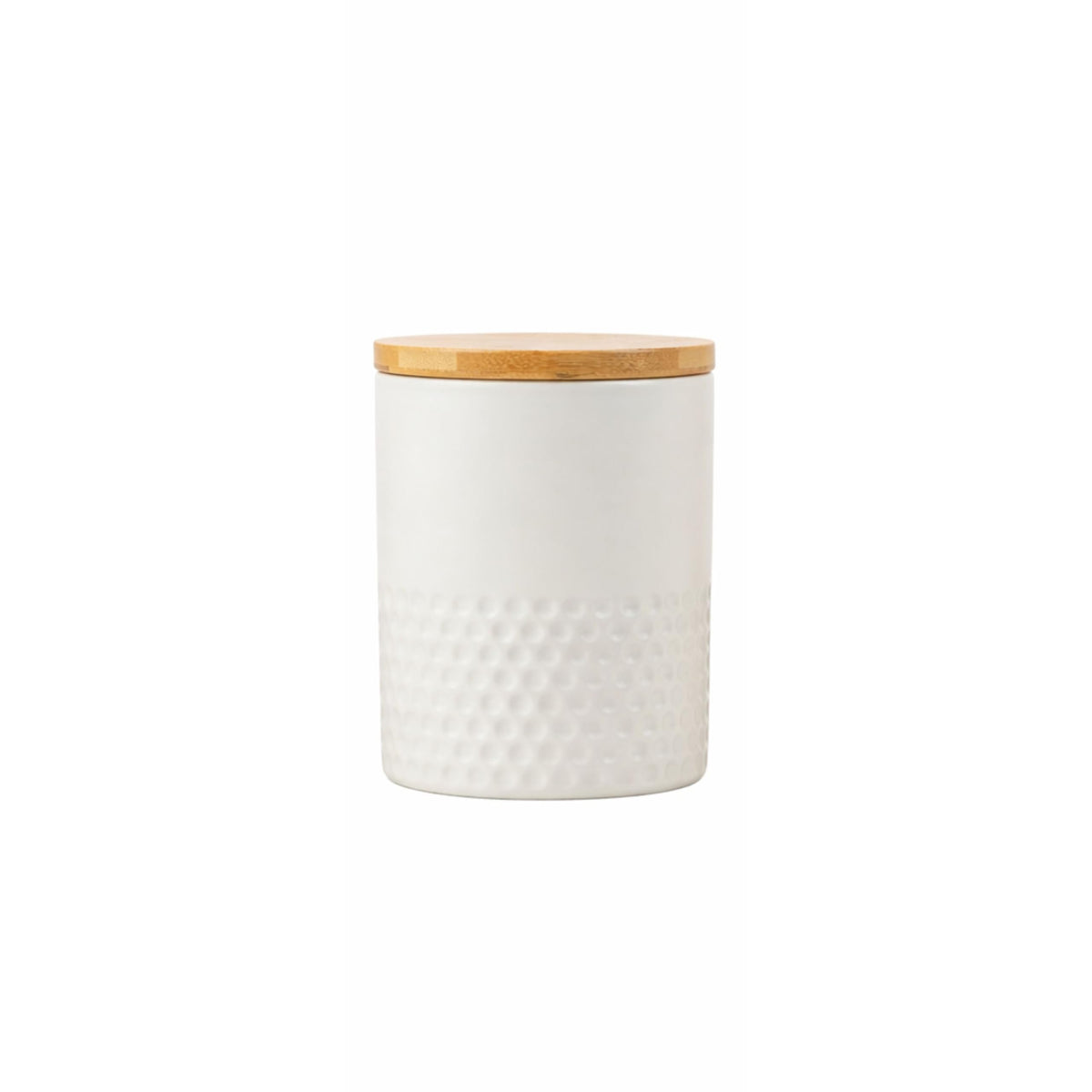 Embossed Ceramic Kitchen Canister Set by 10 Strawberry Street – 3 Piece Set, 72.0 fluid_ounces, Stoneware, Dimpled Matte White, Pack of 3