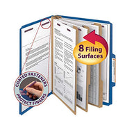 SMEAD Dark Blue / 5 / 10 Count (Pack of 5) Top Tab Classification Folders