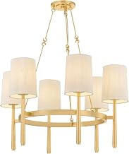 Hudson Valley Lighting 1776-AGB Bridgeton - 6 Light Chandelier - 18.25 Inches Tall and 30 Inches Wide - Aged Brass