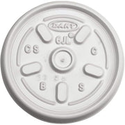 White Vented Plastic Lid by DART – 6 oz., Plastic, White, Pack of 1000, Model 6JL