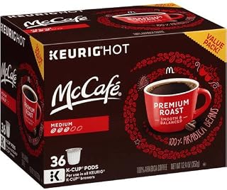 McCafe Premium Medium Roast Coffee K-Cup Pods, 36 count, 12.4 Oz (Pack of 2)