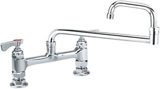 Krowne Royal Series 8" Center Raised Deck Mount Faucet, 18" Jointed Spout, 15-818L