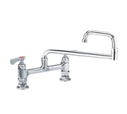 Royal Series 8" Center Raised Deck Mount Faucet by Krowne – 18"L x 12"W x 2"H, Brass, Model 15-818L