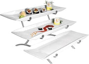 Cal-Mil Prestige Porcelain Wide Frame 3 Tier Platter Wire Stand 18" W x 23" D x 12" H Plat.