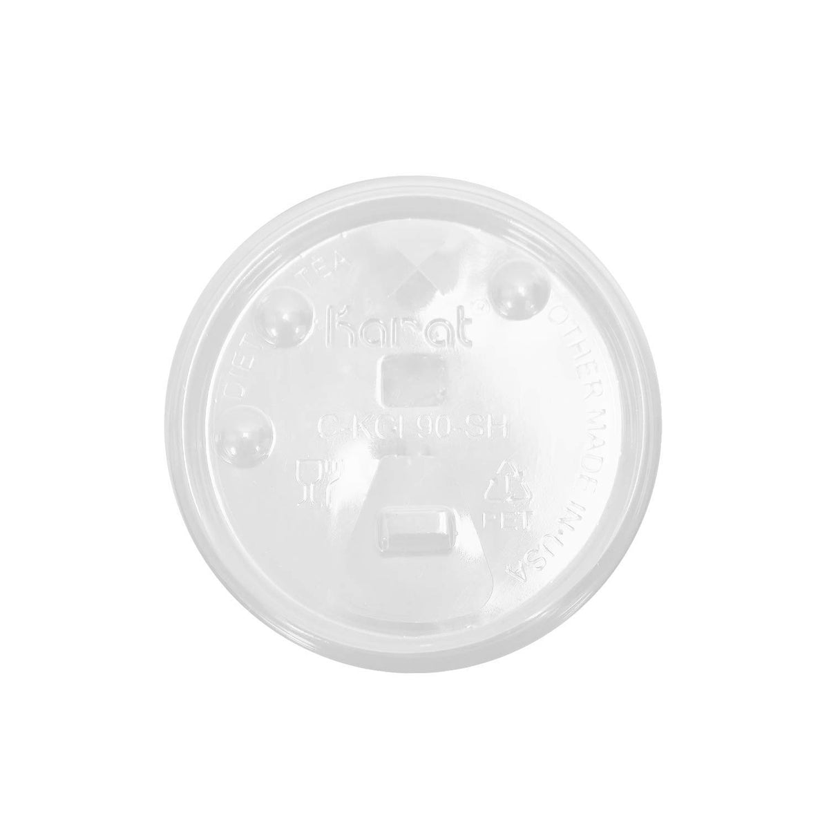 PET Strawless Sipper Lid for 12-22 oz 90mm Paper Cold Cup (Case of 1000) by Karat – 90 mm Strawless, 22.0 ounces, Polyethylene Terephthalate, Clear, Pack of 1000