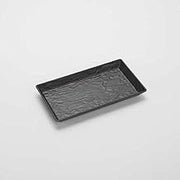American Metalcraft FSMEL19 Melamine Faux Slate Rectangular Tray, Black, 14"