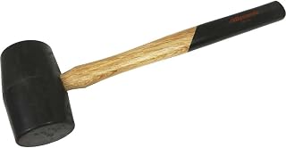 Dynamic Tools D041001 Rubber Mallet with Hickory Handle, 1.5 lb